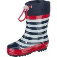 Playshoes Bottes en caoutchouc 'Maritim' bleu foncé / rouge / blanc