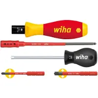 Wiha 38074 Jeu De Tournevis Dynamométriques TorqueVario-S Electric PlusMinus/Pozidriv À Couple Limité À Réglage Variable - 5 Pcs - 0,8-5,0 Nm