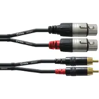 Cordial Câble Audio Double XLR Femelle/RCA 3 M