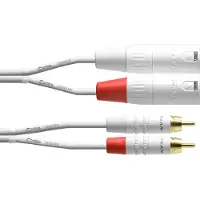 Cordial Cable Audio Double XLR MLES/RCA 3 M Blanc