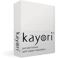 Kayori Drap-Housse Surmatelas Split Kayori Shizu Offwhite (Percale)-200 x 200 cm