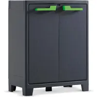 Keter Armoire de rangement basse Moby gris graphite 100 cm