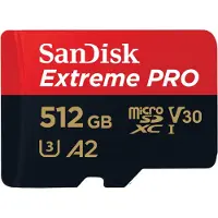 SanDisk 512Go Extreme Pro MicroSDXC 170MB/s +Adaptateur