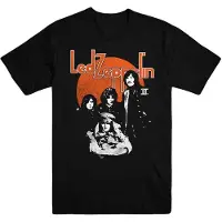 Led Zeppelin T-Shirt Orange Circle Homme Noir - Taille XXL