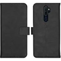 IMoshion Étui de télephone portefeuille de luxe pour Oppo A5 (2020) / A9 (2020) - Noir