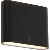 QAZQA Applique murale extérieure moderne noire 11,5 cm avec LED intégrée IP65 - Batt