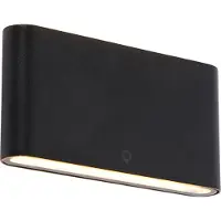 QAZQA Applique murale extérieure moderne noire 17,5 cm avec LED IP65 - Batt
