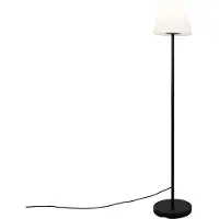 QAZQA Lampadaire d'extérieur noir avec abat-jour blanc IP65 25 cm - Virginia