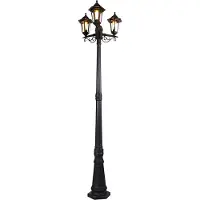 QAZQA Lanterne d’extérieur classique noire 3 lumières IP44 - New Haven