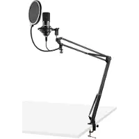 VONYX MICROPHONE NOIR USB STUDIO BRAS ARTICULÉ
