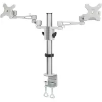 Speaka Professional SP-DUAL-ARM 2 prises Support de table pour écran 33,0 cm (13") - 68,6 cm (27") inclinable + pivotabl