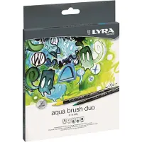 Lyra Aqua Brush Duo Marker Box Of 12 Colors Multicolore Enfants