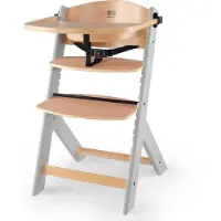Kinderkraft Enock Chaise pour enfant Chaise pour enfant évolutive Gris Naturel Bois