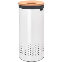 Brabantia Panier à Linge avec Couvercle en Liège 35 litres - White