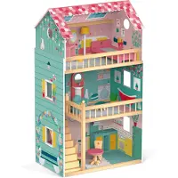 Janod Maison de poupées Maxi Happy Day avec meubles
