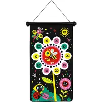 Janod Jeu de fléchettes magnétique Jardin - Jeu de fléchettes double face pour enfants