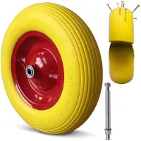 Gardebruk Roue de brouette en mousse PU anti-crevaison axe inclus