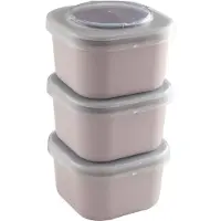Sunware Sigma Home Boîte à lunch à emporter, lot de 3, rose, Lunch box, Rose
