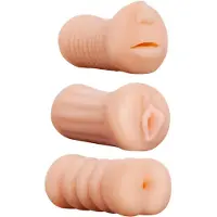 NMC XXX To GO Juicy set (3 pcs) - masturbateurs vagin, bouche et anus