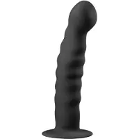 EasyToys Ribbed Dong gode anal black 14,5 cm