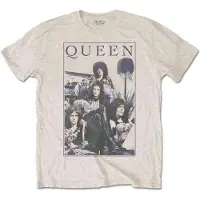 Queen T-Shirt Vintage Homme Crème - Taille L