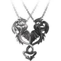 Alchemy Gothic Collier Gothic de - Draconic Tryst - pour Unisexe - noir/argent - Taille Standard