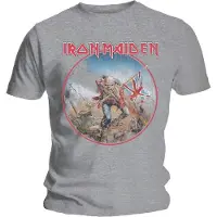 Iron Maiden T-Shirt Trooper Vintage Circle Homme Gris - Taille S