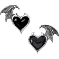 Alchemy Gothic Set de clous d'oreilles Gothic de - BlackSoul - pour Femme - couleur argent - Taille Standard