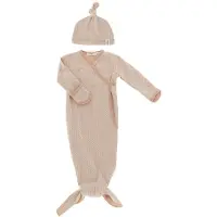 Snoozebaby Sac de couchage & Pack in 1 Snoozebaby avec chapeau Milky Rust - 0-3 mois