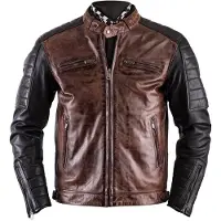 Helstons Cruiser Rag Camel Noir CE Blouson Taille L