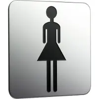 Emco Plaque de porte SYSTEM 2 à coller, dames chrome
