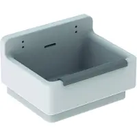 Geberit 300 basic évier de vidange avec rebord de protection 36.5x46x30cm avec trous pour grille à seau blanc s8a00100000g