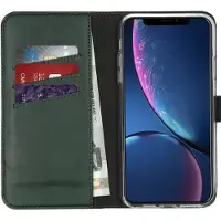Selencia Étui portefeuille en cuir véritable pour Apple iPhone 11 Pro Max - Vert