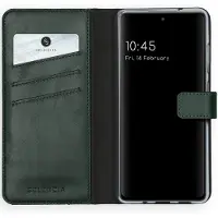 Selencia Étui portefeuille en cuir véritable pour Samsung Galaxy S20 FE - Vert