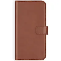 Selencia Étui portefeuille en cuir véritable Samsung Galaxy A50 / A30s - Marron clair