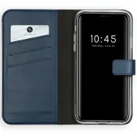 Selencia Étui portefeuille en cuir véritable Apple iPhone 11 - Bleu