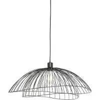 QAZQA Suspension design noire avec double abat-jour 66cm - Pua