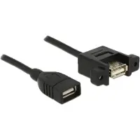 DeLOCK Câble intégré USB 2.0 type A femelle vers type A femelle 0,5 m noir