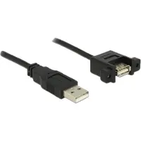 DeLOCK USB 2.0 Câble de raccordement [1x USB 2.0 type A mâle - 1x USB 2.0 type A femelle] 0.25 m noir contacts dorés
