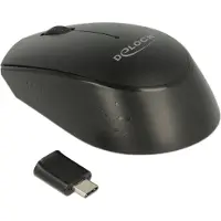 DeLOCK Souris sans fil - - Mini - 3 boutons - USB Type-C - 2.4 GHz - Optique