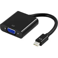 Deltaco DP-VGA3 Adaptateur de câble vidéo 0,2 m mini DisplayPort VGA Noir, Adaptateur vidéo, Noir