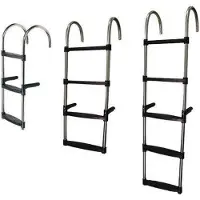 Lalizas Stainless Steel Ladder Noir,Argenté 4 Steps