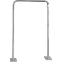 Rottner Support de boîte aux lettres, en forme d'étrier, pour installations de boîtes aux lettres indépendantes, matériel de montage &amp; instructions de perçage inclus, acier inoxydable, H 1355 mm
