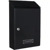 Rottner Boîte aux lettres Pisa anthracite - acier, butée de porte latérale, clapet biseauté