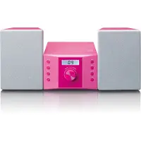 Ginza.se MC-013PK - Chaîne HiFi avec radio FM et lecteur CD - Rose