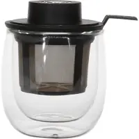 Finum Verre Dp+filtre+couv Noir 130mlhot Glass