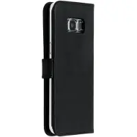 Selencia Étui portefeuille en cuir véritable Samsung Galaxy S8 - Noir