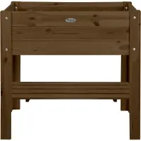 Esschert Design Bac surélevé avec étagère 80 cm de large 63 litres - Bois