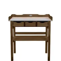 Esschert Design Table de rempotage avec tiroirs marron