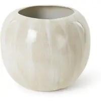Broste Copenhagen Vase pomme faïence blanc antique - Ø41,5XH34,5CM